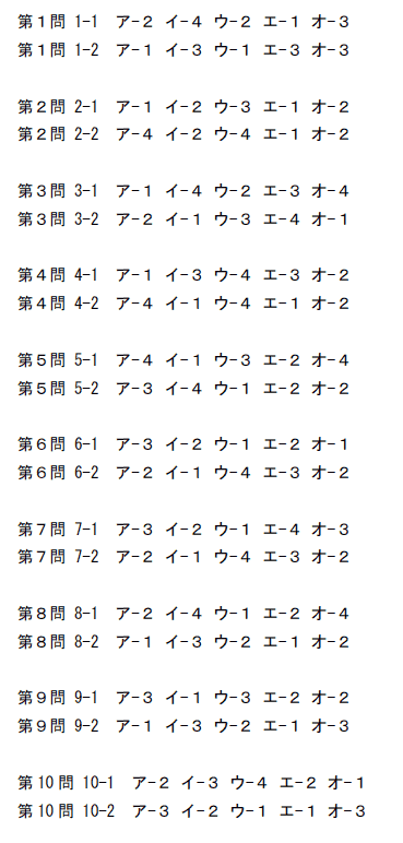 第23回カラーコーディネーター検定試験 模範解答